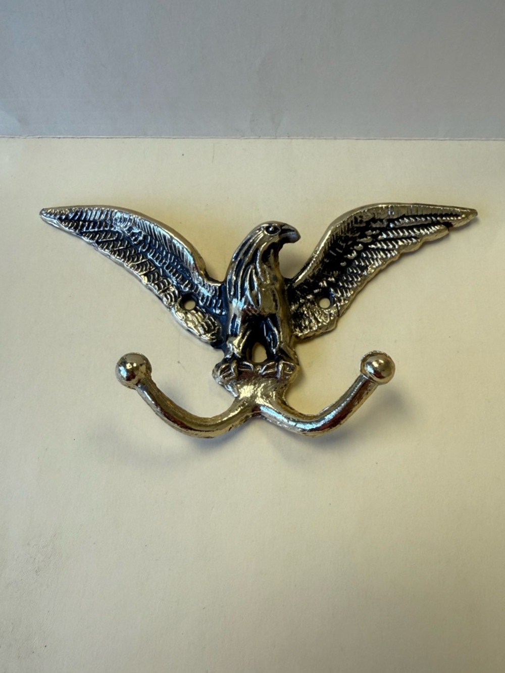 Vintage 1967 Patriotic Eagle Coat Hat Double Wall Hook Tack & Home.